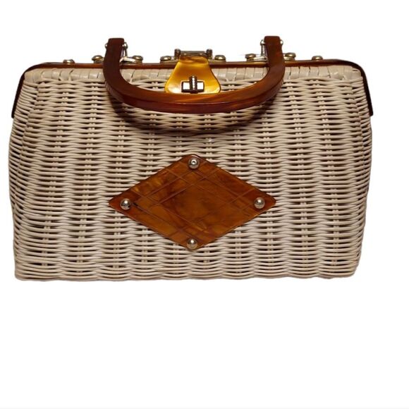 Handbags - Vintafe Tiger Eye Basket Weave Hand made Purse